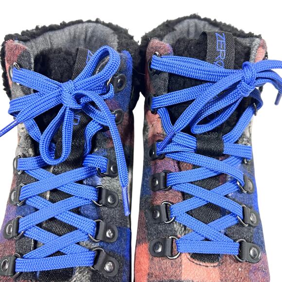 Cole Haan Zero Grand Insulated Wool Booties Women 10.5B Plaid Black Red Blue - Picture 8 of 11